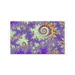 Sea Shell Spiral, Abstract Violet Cyan Stars Sticker 100 Pack (Rectangle)