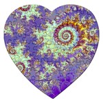 Sea Shell Spiral, Abstract Violet Cyan Stars Jigsaw Puzzle (Heart) Sea Shell Spiral, Abstract Violet Cyan Stars Jigsaw Puzzle (Heart)