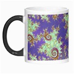 Sea Shell Spiral, Abstract Violet Cyan Stars Morph Mug Sea Shell Spiral, Abstract Violet Cyan Stars Morph Mug