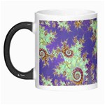 Sea Shell Spiral, Abstract Violet Cyan Stars Morph Mug