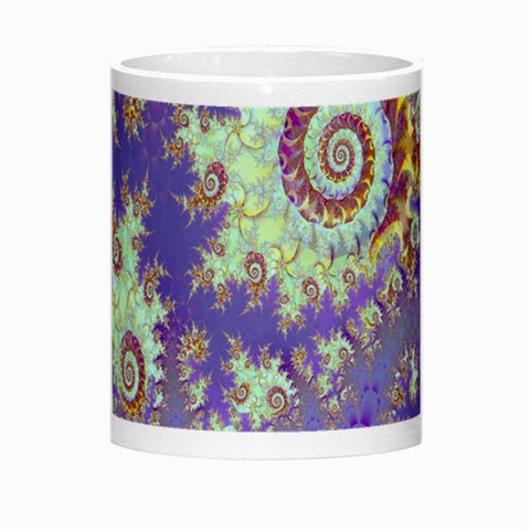 Sea Shell Spiral, Abstract Violet Cyan Stars Morph Mug from ArtsNow.com Center