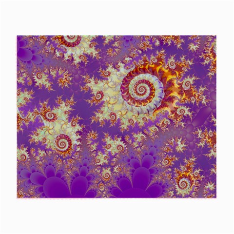 Sea Shell Spiral, Abstract Violet Cyan Stars Glasses Cloth (Small) from ArtsNow.com Front