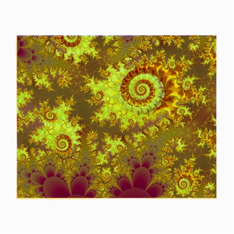 Sea Shell Spiral, Abstract Violet Cyan Stars Glasses Cloth (Small) from ArtsNow.com Front