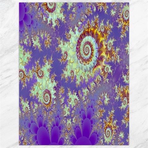 Sea Shell Spiral, Abstract Violet Cyan Stars Canvas 12  x 16  (Unframed) from ArtsNow.com 11.86 x15.41  Canvas - 1