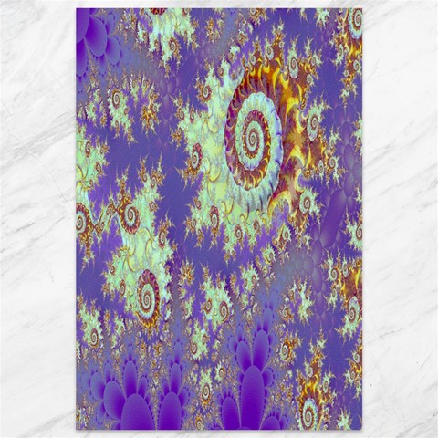Sea Shell Spiral, Abstract Violet Cyan Stars Canvas 12  x 18  (Unframed) from ArtsNow.com 11.88 x17.36  Canvas - 1