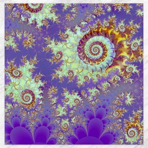 Sea Shell Spiral, Abstract Violet Cyan Stars Canvas 20  x 20  (Unframed) from ArtsNow.com 19 x19.27  Canvas - 1
