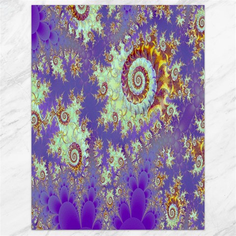 Sea Shell Spiral, Abstract Violet Cyan Stars Canvas 18  x 24  (Unframed) from ArtsNow.com 17.8 x23.08  Canvas - 1