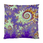 Sea Shell Spiral, Abstract Violet Cyan Stars Cushion Case (Single Sided) Sea Shell Spiral, Abstract Violet Cyan Stars Cushion Case (Single Sided)