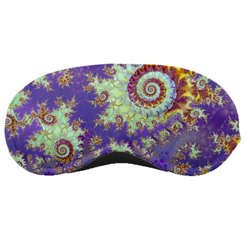 Sea Shell Spiral, Abstract Violet Cyan Stars Sleeping Mask from ArtsNow.com Front