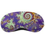 Sea Shell Spiral, Abstract Violet Cyan Stars Sleeping Mask