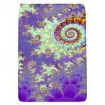 Sea Shell Spiral, Abstract Violet Cyan Stars Removable Flap Cover (Small)