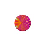 Magenta Boardwalk Carnival, Abstract Ocean Shimmer 1  Mini Button