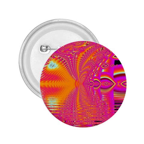 Magenta Boardwalk Carnival, Abstract Ocean Shimmer 2.25  Button from ArtsNow.com Front