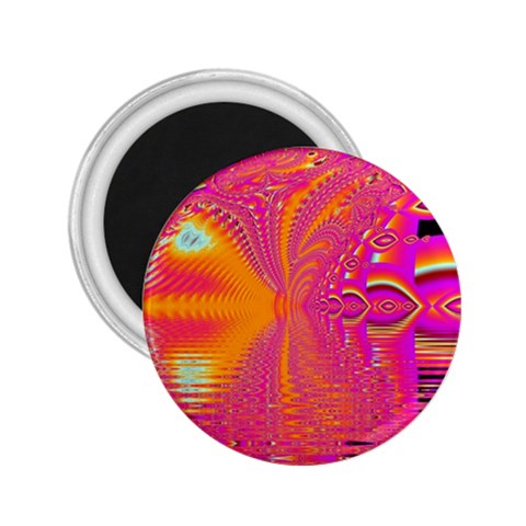 Magenta Boardwalk Carnival, Abstract Ocean Shimmer 2.25  Button Magnet from ArtsNow.com Front