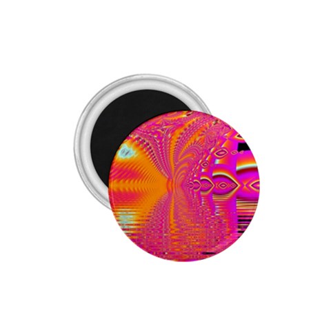 Magenta Boardwalk Carnival, Abstract Ocean Shimmer 1.75  Button Magnet from ArtsNow.com Front