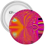 Magenta Boardwalk Carnival, Abstract Ocean Shimmer 3  Button