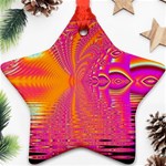 Magenta Boardwalk Carnival, Abstract Ocean Shimmer Star Ornament