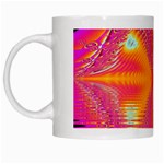 Magenta Boardwalk Carnival, Abstract Ocean Shimmer White Coffee Mug