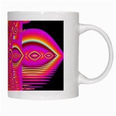 Magenta Boardwalk Carnival, Abstract Ocean Shimmer White Coffee Mug from ArtsNow.com Right