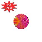 Magenta Boardwalk Carnival, Abstract Ocean Shimmer 1  Mini Button Magnet (100 pack)