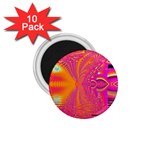 Magenta Boardwalk Carnival, Abstract Ocean Shimmer 1.75  Button Magnet (10 pack)