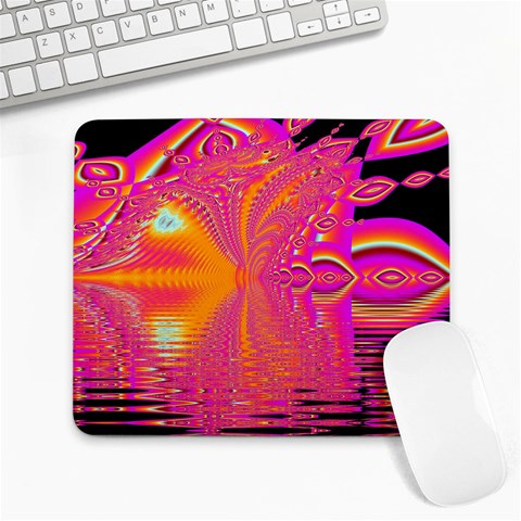 Magenta Boardwalk Carnival, Abstract Ocean Shimmer Large Mouse Pad (Rectangle) from ArtsNow.com Front