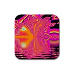 Magenta Boardwalk Carnival, Abstract Ocean Shimmer Drink Coasters 4 Pack (Square)