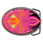 Magenta Boardwalk Carnival, Abstract Ocean Shimmer Belt Buckle (Oval) Magenta Boardwalk Carnival, Abstract Ocean Shimmer Belt Buckle (Oval)