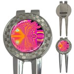 Magenta Boardwalk Carnival, Abstract Ocean Shimmer Golf Pitchfork & Ball Marker