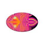 Magenta Boardwalk Carnival, Abstract Ocean Shimmer Sticker (Oval)