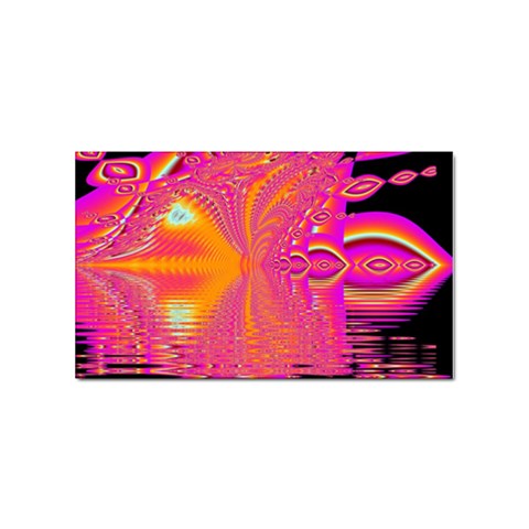 Magenta Boardwalk Carnival, Abstract Ocean Shimmer Sticker (Rectangle) from ArtsNow.com Front