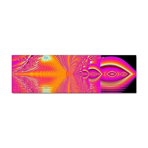 Magenta Boardwalk Carnival, Abstract Ocean Shimmer Bumper Sticker from ArtsNow.com Front