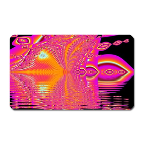 Magenta Boardwalk Carnival, Abstract Ocean Shimmer Magnet (Rectangular) from ArtsNow.com Front