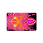 Magenta Boardwalk Carnival, Abstract Ocean Shimmer Magnet (Name Card)