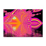 Magenta Boardwalk Carnival, Abstract Ocean Shimmer A4 Sticker 10 Pack