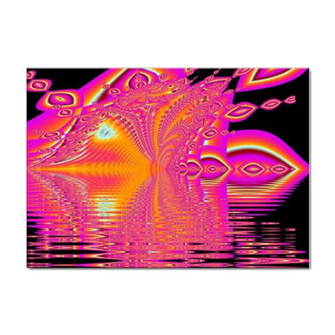 Magenta Boardwalk Carnival, Abstract Ocean Shimmer A4 Sticker 100 Pack from ArtsNow.com Front