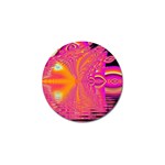 Magenta Boardwalk Carnival, Abstract Ocean Shimmer Golf Ball Marker