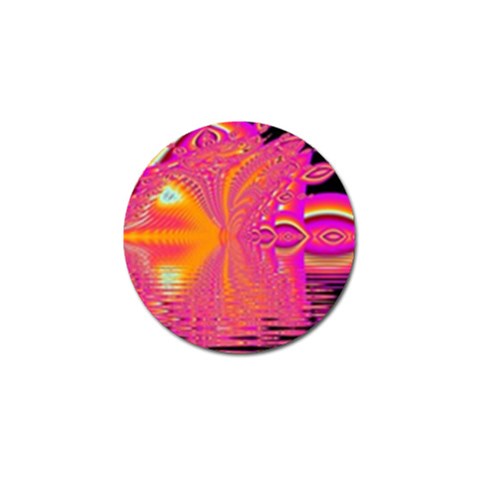 Magenta Boardwalk Carnival, Abstract Ocean Shimmer Golf Ball Marker 4 Pack from ArtsNow.com Front