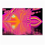 Magenta Boardwalk Carnival, Abstract Ocean Shimmer Postcard 4 x 6  (10 Pack)