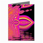 Magenta Boardwalk Carnival, Abstract Ocean Shimmer Greeting Card