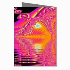 Magenta Boardwalk Carnival, Abstract Ocean Shimmer Greeting Card from ArtsNow.com Right