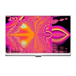 Magenta Boardwalk Carnival, Abstract Ocean Shimmer Business Card Holder Magenta Boardwalk Carnival, Abstract Ocean Shimmer Business Card Holder
