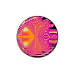 Magenta Boardwalk Carnival, Abstract Ocean Shimmer Golf Ball Marker (for Hat Clip)