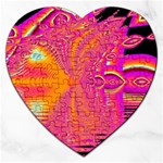 Magenta Boardwalk Carnival, Abstract Ocean Shimmer Jigsaw Puzzle (Heart) Magenta Boardwalk Carnival, Abstract Ocean Shimmer Jigsaw Puzzle (Heart)