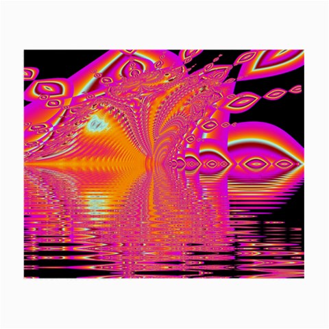 Magenta Boardwalk Carnival, Abstract Ocean Shimmer Glasses Cloth (Small) from ArtsNow.com Front