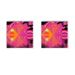 Magenta Boardwalk Carnival, Abstract Ocean Shimmer Cufflinks (Square) Magenta Boardwalk Carnival, Abstract Ocean Shimmer Cufflinks (Square)