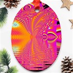 Magenta Boardwalk Carnival, Abstract Ocean Shimmer Oval Ornament (Two Sides) Magenta Boardwalk Carnival, Abstract Ocean Shimmer Oval Ornament (Two Sides)