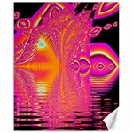 Magenta Boardwalk Carnival, Abstract Ocean Shimmer Canvas 16  x 20  (Unframed)