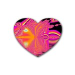 Magenta Boardwalk Carnival, Abstract Ocean Shimmer Drink Coasters (Heart) Magenta Boardwalk Carnival, Abstract Ocean Shimmer Drink Coasters (Heart)