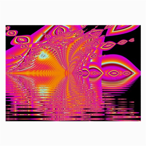 Magenta Boardwalk Carnival, Abstract Ocean Shimmer Glasses Cloth (Large) from ArtsNow.com Front